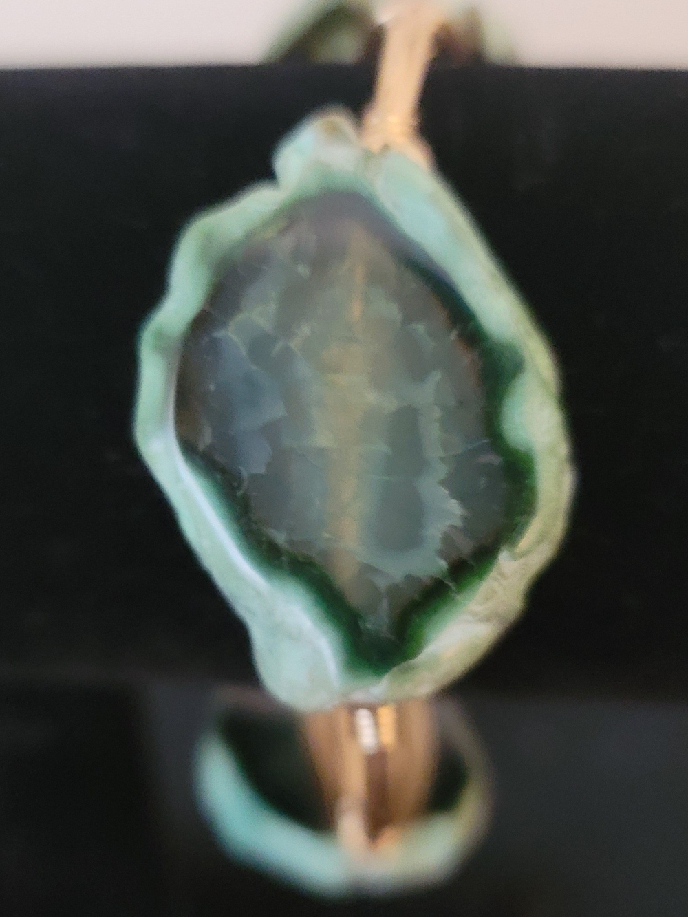 Bourbon and Boweties Green Agate Bracelet NWOT